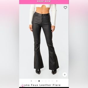 🖤Edikted Faux Leather Flare Jeans🖤